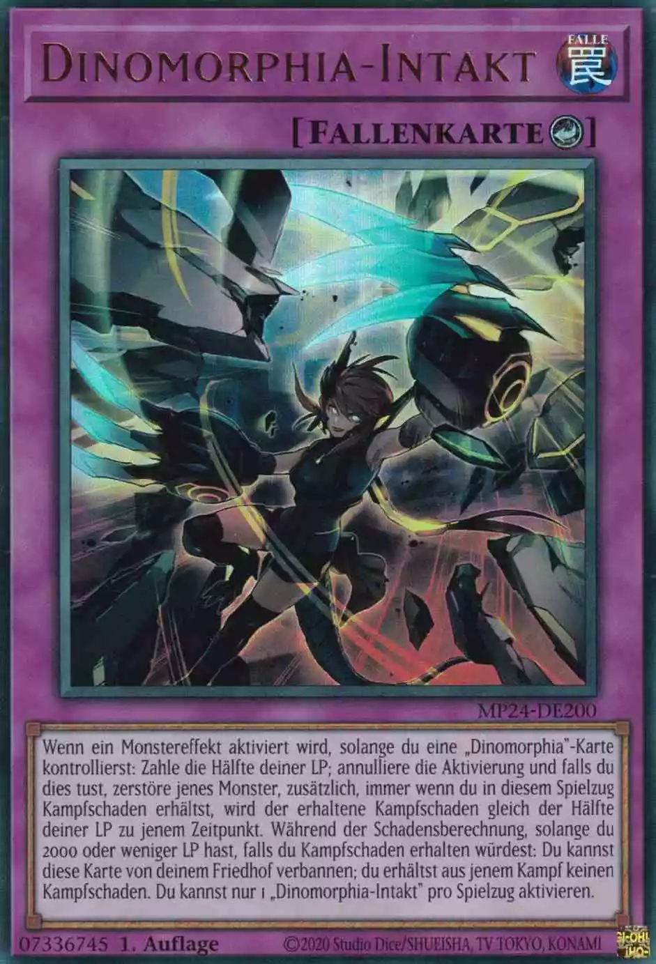 Dinomorphia-Intakt MP24-DE200 ist in Ultra Rare Yu-Gi-Oh Karte aus 25th Anniversary Tin Dueling Mirrors 1.Auflage