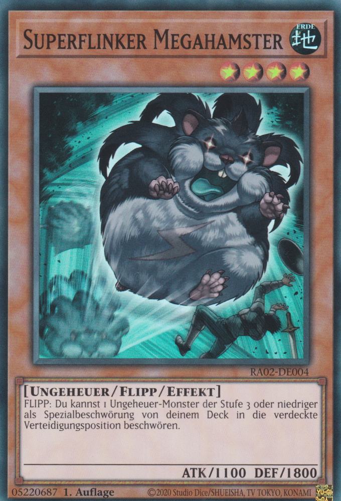 Superflinker Megahamster RA02-DE004 ist in Super Rare Yu-Gi-Oh Karte aus 25th Anniversary Rarity Collection 2 1.Auflage