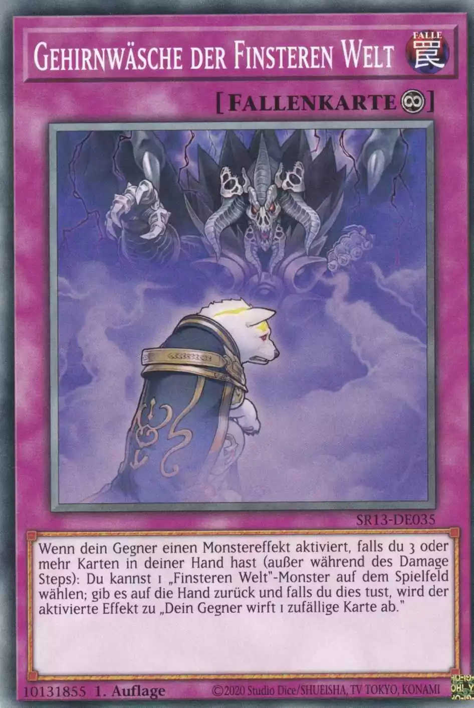 Gehirnwäsche der Finsteren Welt SR13-DE035 ist in Common Yu-Gi-Oh Karte aus Dark World 1.Auflage