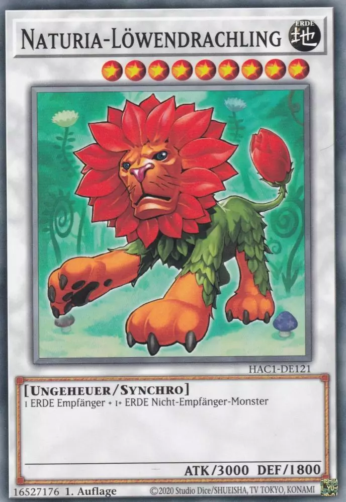 Naturia-Löwendrachling HAC1-DE121 ist in Common Yu-Gi-Oh Karte aus Hidden Arsenal Chapter 1 1.Auflage