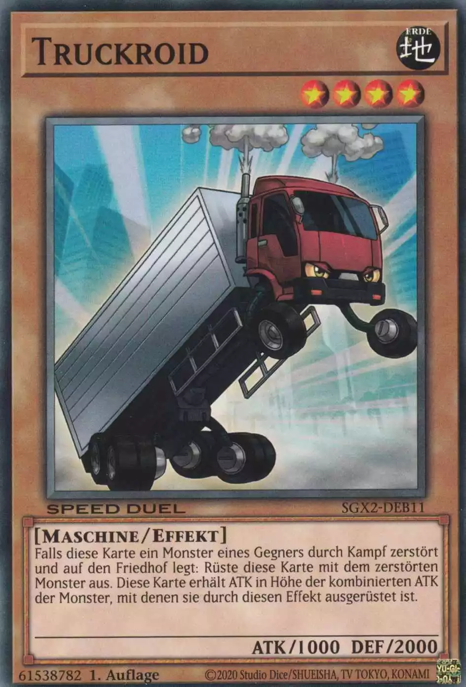 Truckroid SGX2-DEB11 ist in Common Yu-Gi-Oh Karte aus Speed Duel GX: Midterm Paradox 1.Auflage