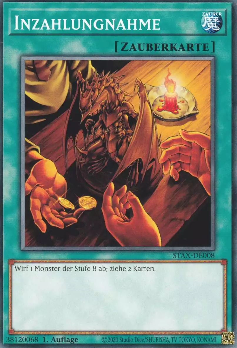 Inzahlungnahme STAX-DE008 ist in Common Yu-Gi-Oh Karte aus 2-Player Starter Set 1.Auflage