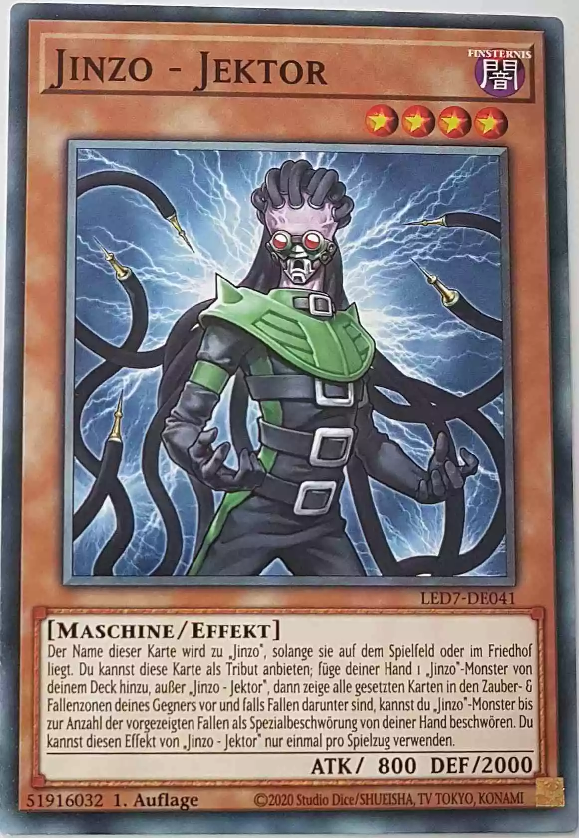 Jinzo - Jektor LED7-DE041 ist in Common Yu-Gi-Oh Karte aus Legendary Duelists Rage of Ra 1.Auflage