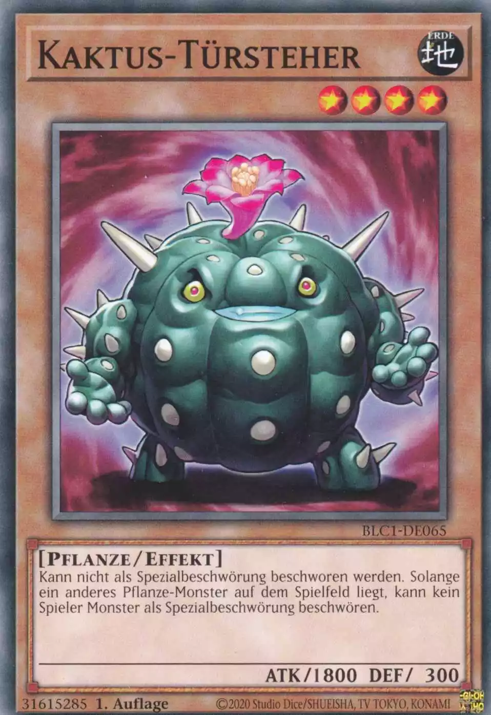 Kaktus-Türsteher BLC1-DE065 ist in Common Yu-Gi-Oh Karte aus Battles of Legend Chapter 1 1.Auflage