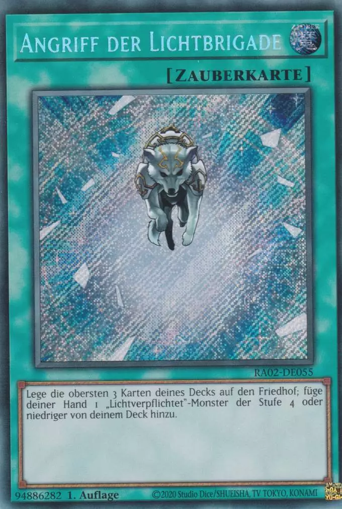 Angriff der Lichtbrigade RA02-DE055 ist in Secret Rare Yu-Gi-Oh Karte aus 25th Anniversary Rarity Collection 2 1.Auflage
