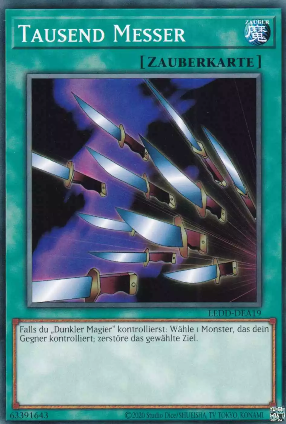 Tausend Messer LEDD-DEA19 ist in Common Yu-Gi-Oh Karte aus Legendary Dragon Decks unlimitiert