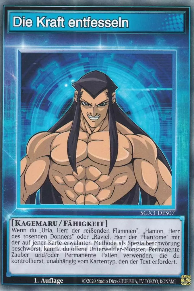 Die Kraft entfesseln SGX3-DES07 ist in Common Yu-Gi-Oh Karte aus Speed Duel GX: Duelists of Shadows 1.Auflage