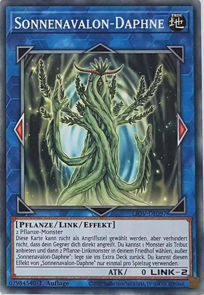 Sonnenavalon-Daphne LIOV-DE097 ist in Common Yu-Gi-Oh Karte aus Lightning Overdrive 1.Auflage