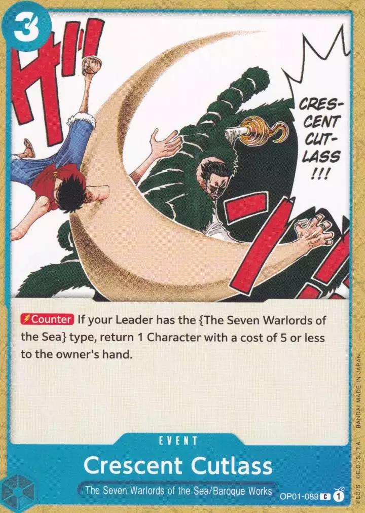 op01-089-crescent-cutlass-common-romance-dawn Crescent Cutlass OP01-089 ist in Common. Die One Piece Karte ist aus Romance Dawn in Normal Art.