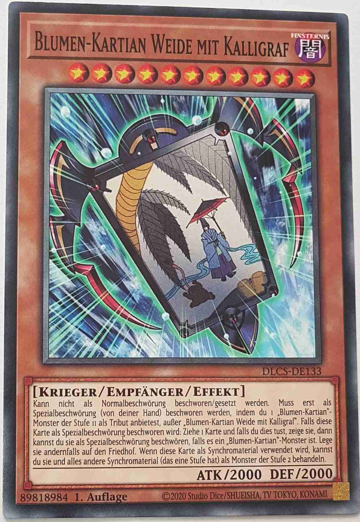 Blumen-Kartian Weide mit Kalligraf DLCS-DE133 ist in Common Yu-Gi-Oh Karte aus Dragons of Legend The Complete Series 1.Auflage