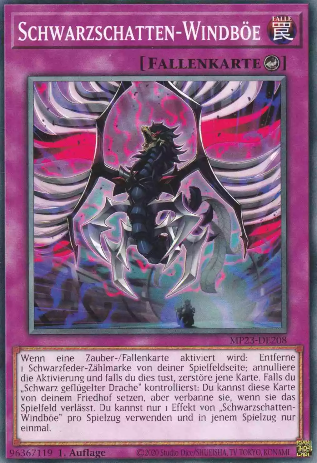 Schwarzschatten-Windböe MP23-DE208 ist in Common Yu-Gi-Oh Karte aus 25th Anniversary Tin Dueling Heroes 1.Auflage