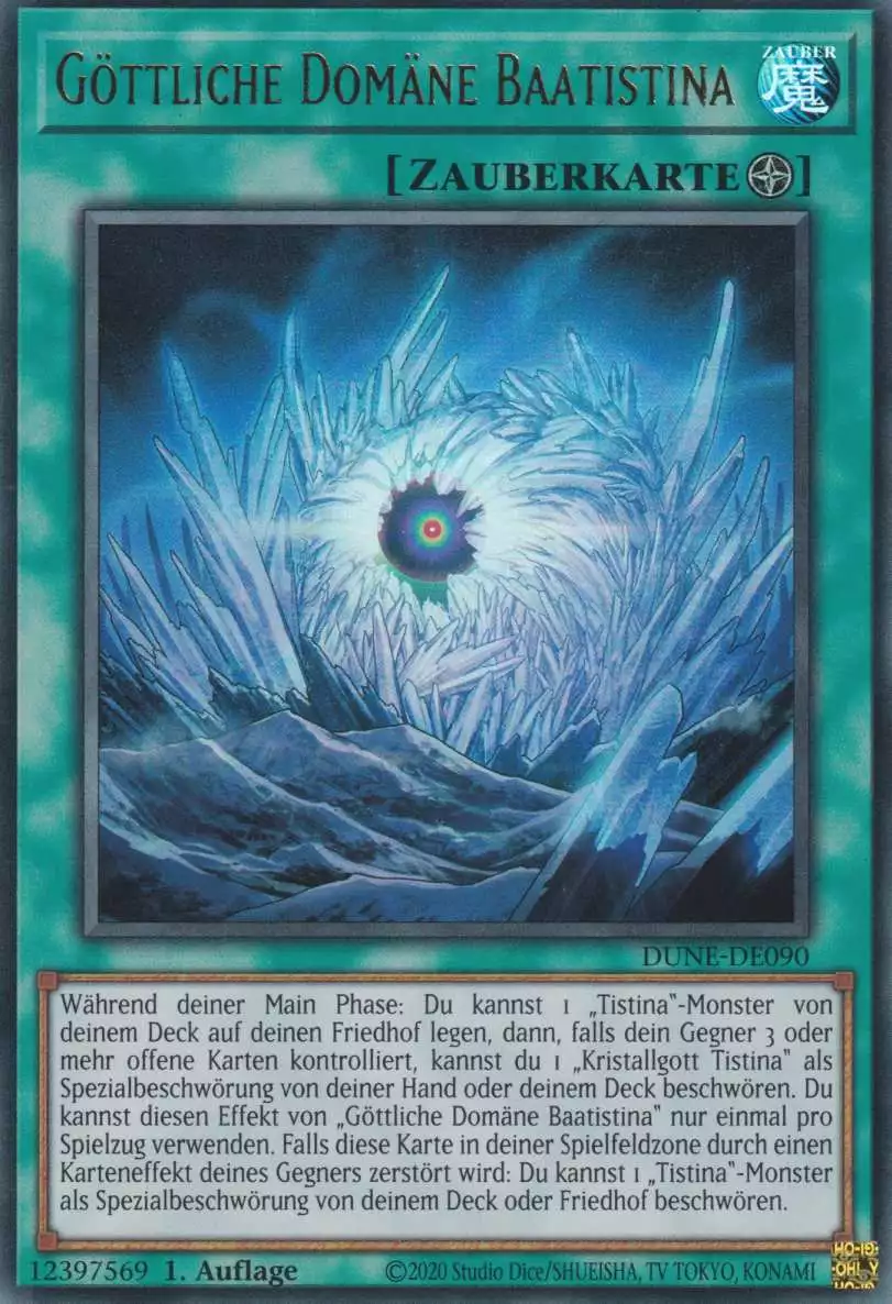 Göttliche Domäne Baatistina DUNE-DE090 ist in Ultra Rare Yu-Gi-Oh Karte aus Duelist Nexus 1.Auflage