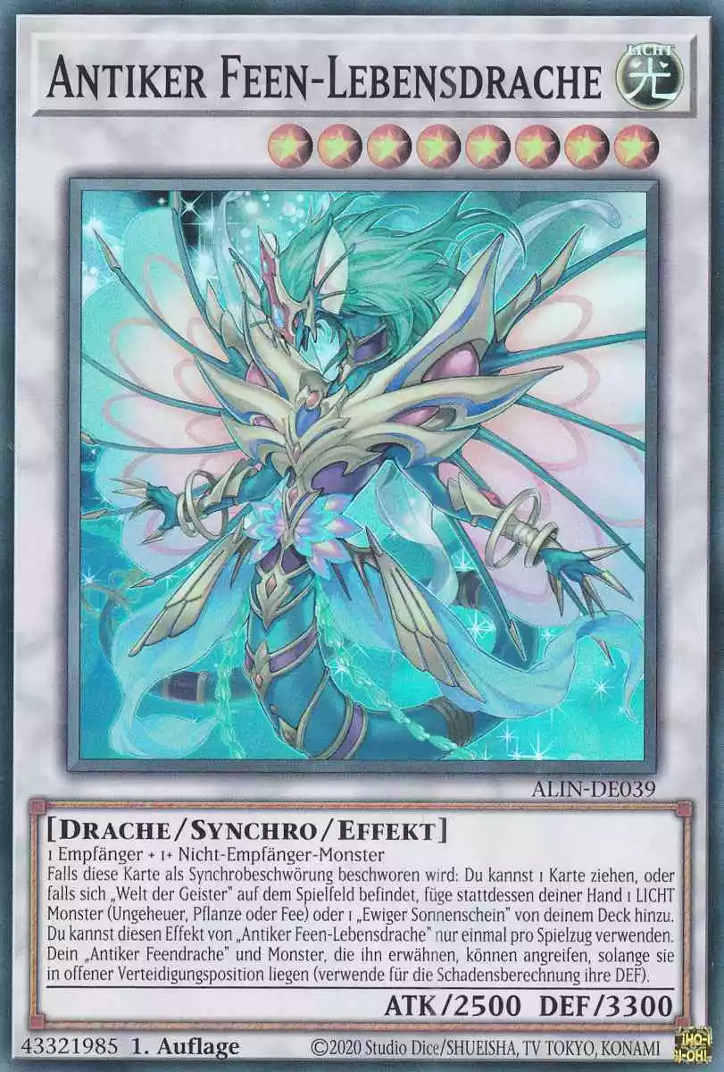 Antiker Feen-Lebensdrache ALIN-DE039 ist in Super Rare Yu-Gi-Oh Karte aus Alliance Insight 1.Auflage