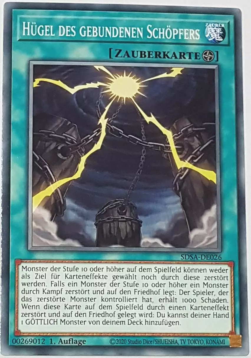 Hügel des gebundenen Schöpfers SDSA-DE026 ist in Common Yu-Gi-Oh Karte aus Sacred Beasts 1.Auflage