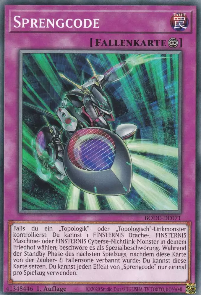 Sprengcode BODE-DE071 ist in Common Yu-Gi-Oh Karte aus Burst of Destiny 1.Auflage