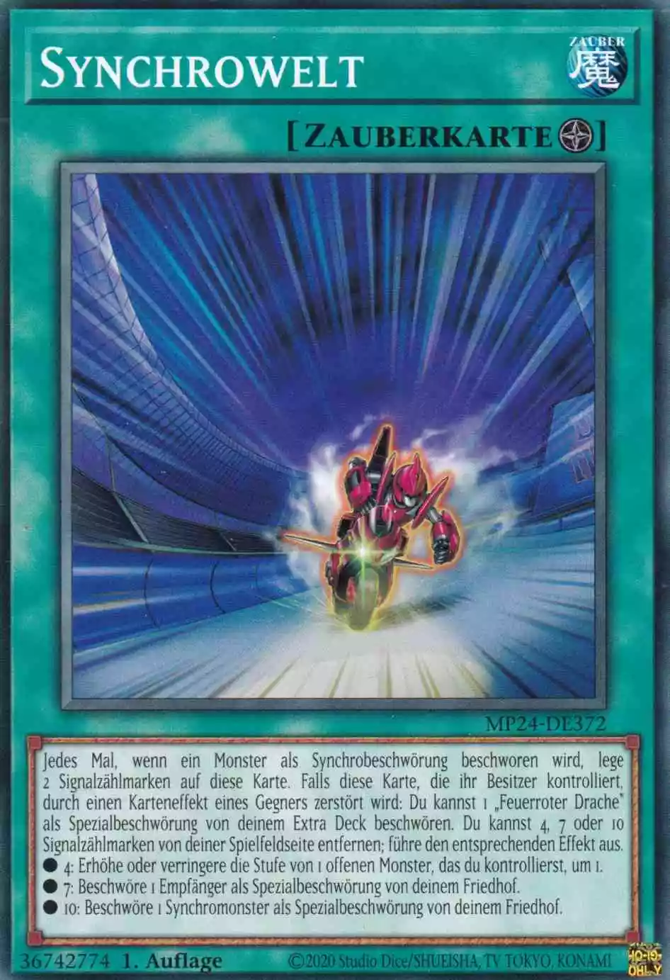 Synchrowelt MP24-DE372 ist in Common Yu-Gi-Oh Karte aus 25th Anniversary Tin Dueling Mirrors 1.Auflage
