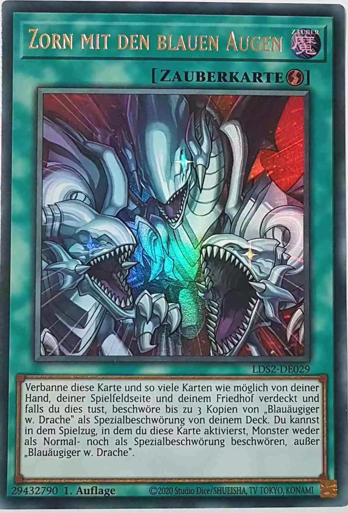 Zorn mit den blauen Augen LDS2-DE029 ist in Ultra Rare Yu-Gi-Oh Karte aus Legendary Duelists: Season 2 1.Auflage