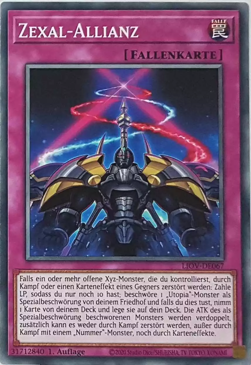 Zexal-Allianz LIOV-DE067 ist in Common Yu-Gi-Oh Karte aus Lightning Overdrive 1.Auflage