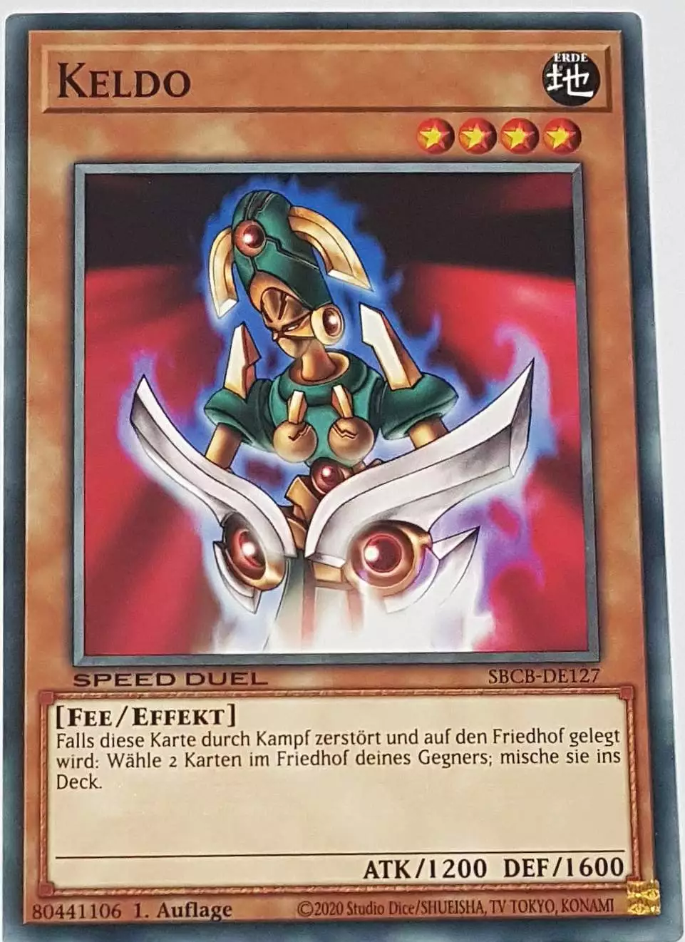 Keldo SBCB-DE127 ist in Common Yu-Gi-Oh Karte aus Speed Duel Battle City Box 1. Auflage