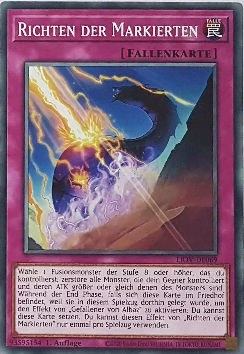 Richten der Markierten LIOV-DE069 ist in Common Yu-Gi-Oh Karte aus Lightning Overdrive 1.Auflage