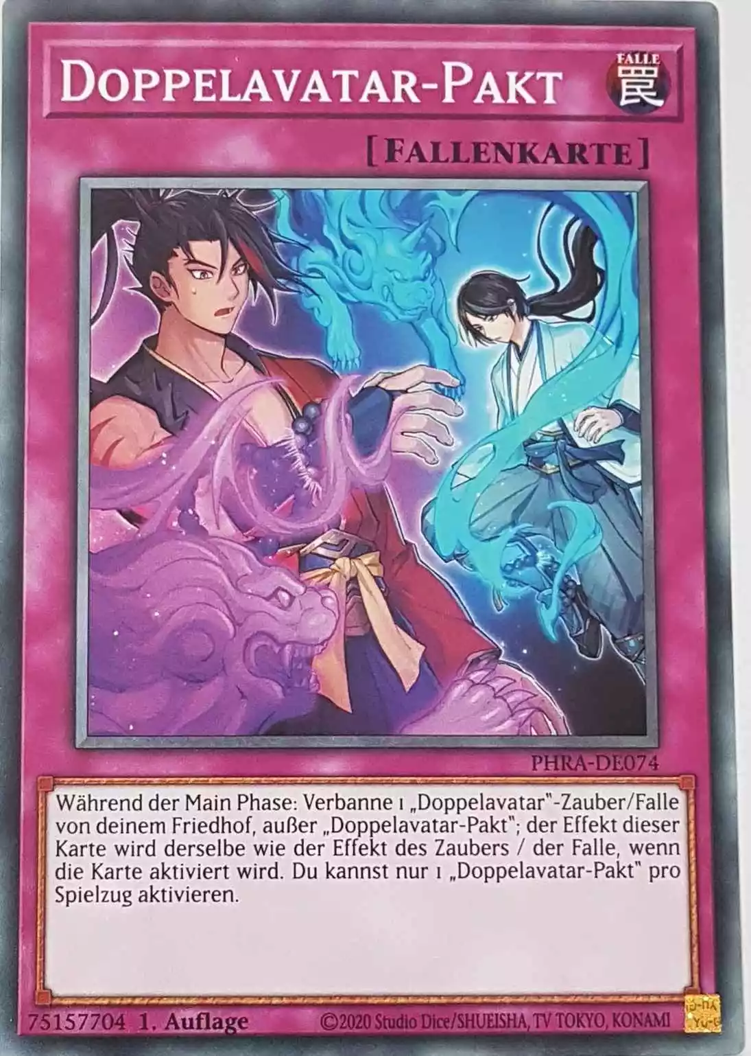 Doppelavatar-Pakt PHRA-DE074 ist in Common Yu-Gi-Oh Karte aus Phantom Rage 1. Auflage