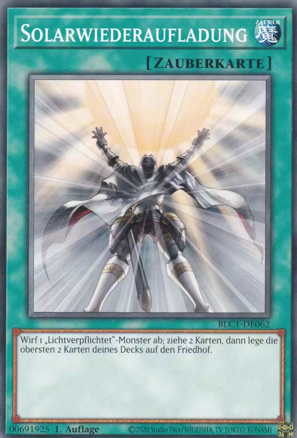 Solarwiederaufladung BLC1-DE062 ist in Common Yu-Gi-Oh Karte aus Battles of Legend Chapter 1 1.Auflage