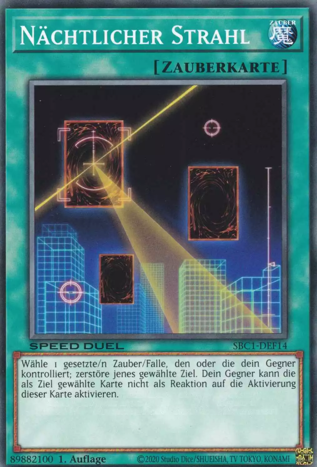 Nächtlicher Strahl SBC1-DEF14 ist in Common Yu-Gi-Oh Karte aus Streets of Battle City 1.Auflage