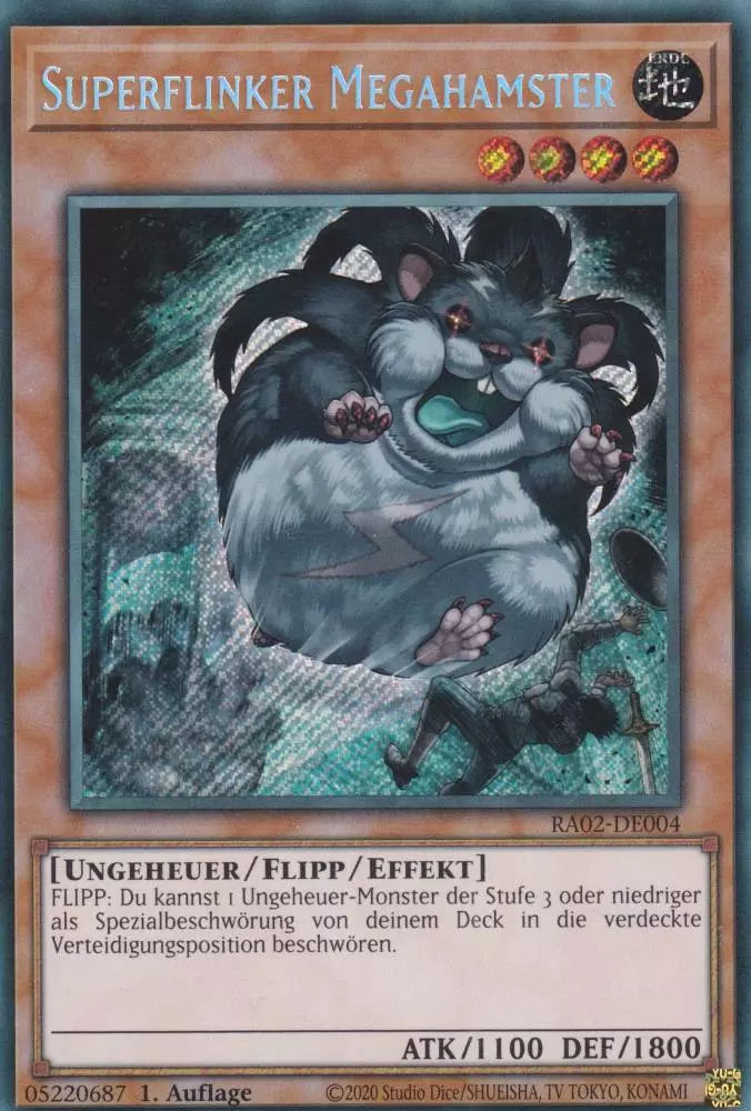 Superflinker Megahamster RA02-DE004 ist in Secret Rare Yu-Gi-Oh Karte aus 25th Anniversary Rarity Collection 2 1.Auflage