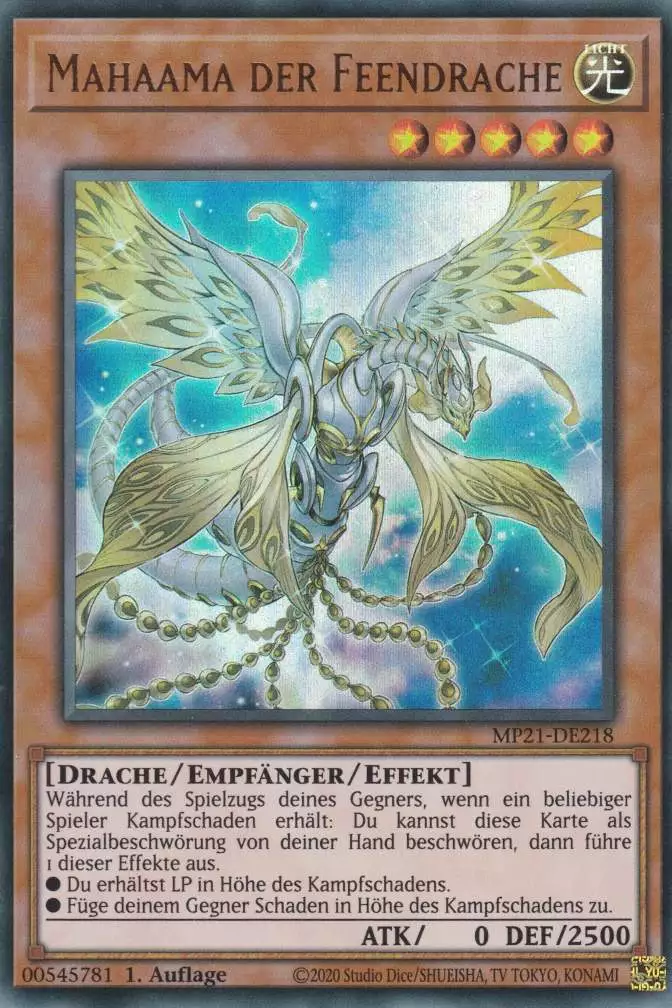 Mahaama der Feendrache MP21-DE218 ist in Ultra Rare Yu-Gi-Oh Karte aus Tin of Ancient Battles 1.Auflage