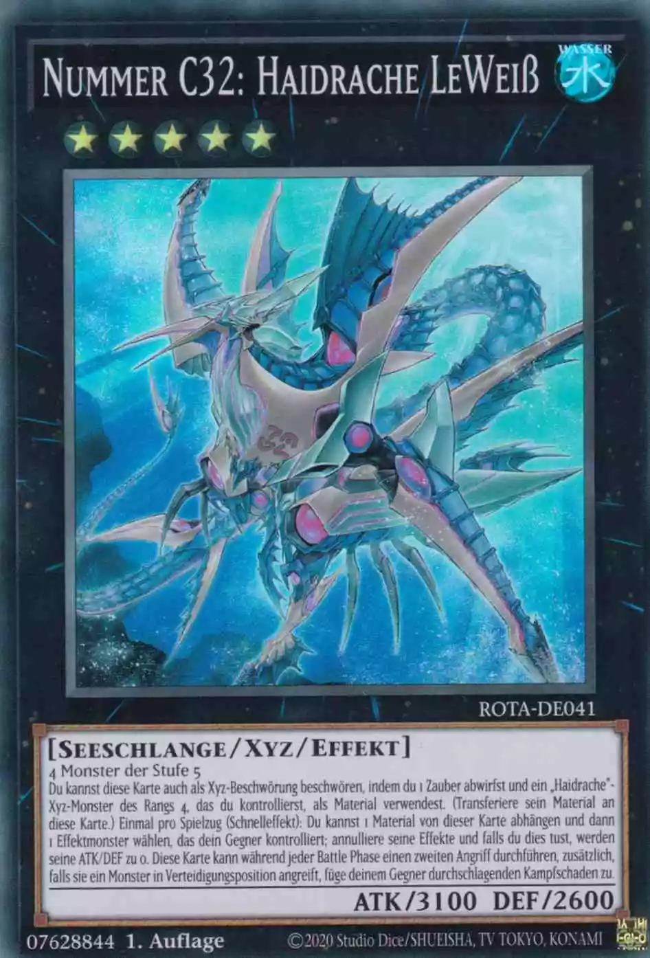 Nummer C32: Haidrache LeWeiß ROTA-DE041 ist in Super Rare Yu-Gi-Oh Karte aus Rage of the Abyss 1.Auflage