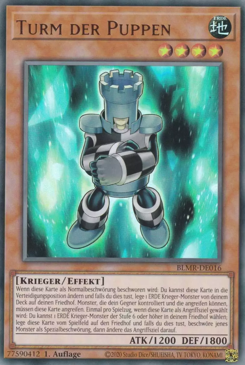 Turm der Puppen BLMR-DE016 ist in Ultra Rare Yu-Gi-Oh Karte aus Battles of Legend Monstrous Revenge 1.Auflage