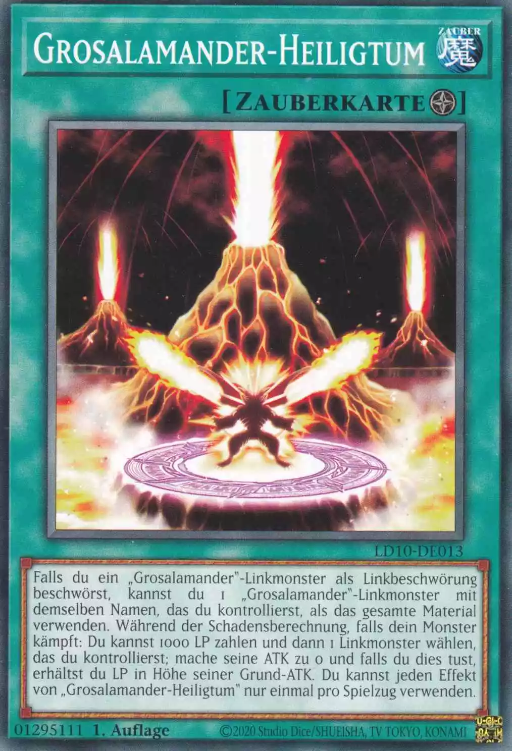 Grosalamander-Heiligtum LD10-DE013 ist in Common Yu-Gi-Oh Karte aus Legendary Duelists Soulburning Volcano 1.Auflage