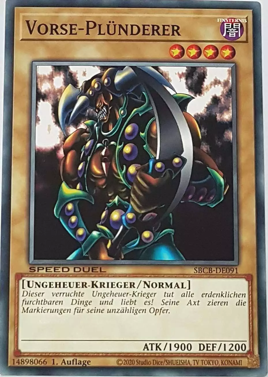 Vorse-Plünderer SBCB-DE091 ist in Common Yu-Gi-Oh Karte aus Speed Duel Battle City Box 1. Auflage