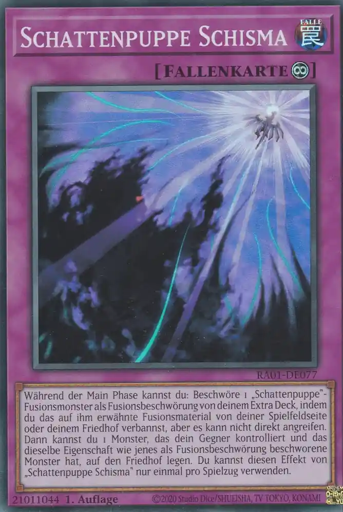 ra01-de077-s-schattenpuppe-schisma-super-rare-25th-anniversary-rarity-collection Schattenpuppe Schisma RA01-DE077 ist in Super Rare Yu-Gi-Oh Karte aus 25th Anniversary Rarity Collection 1.Auflage