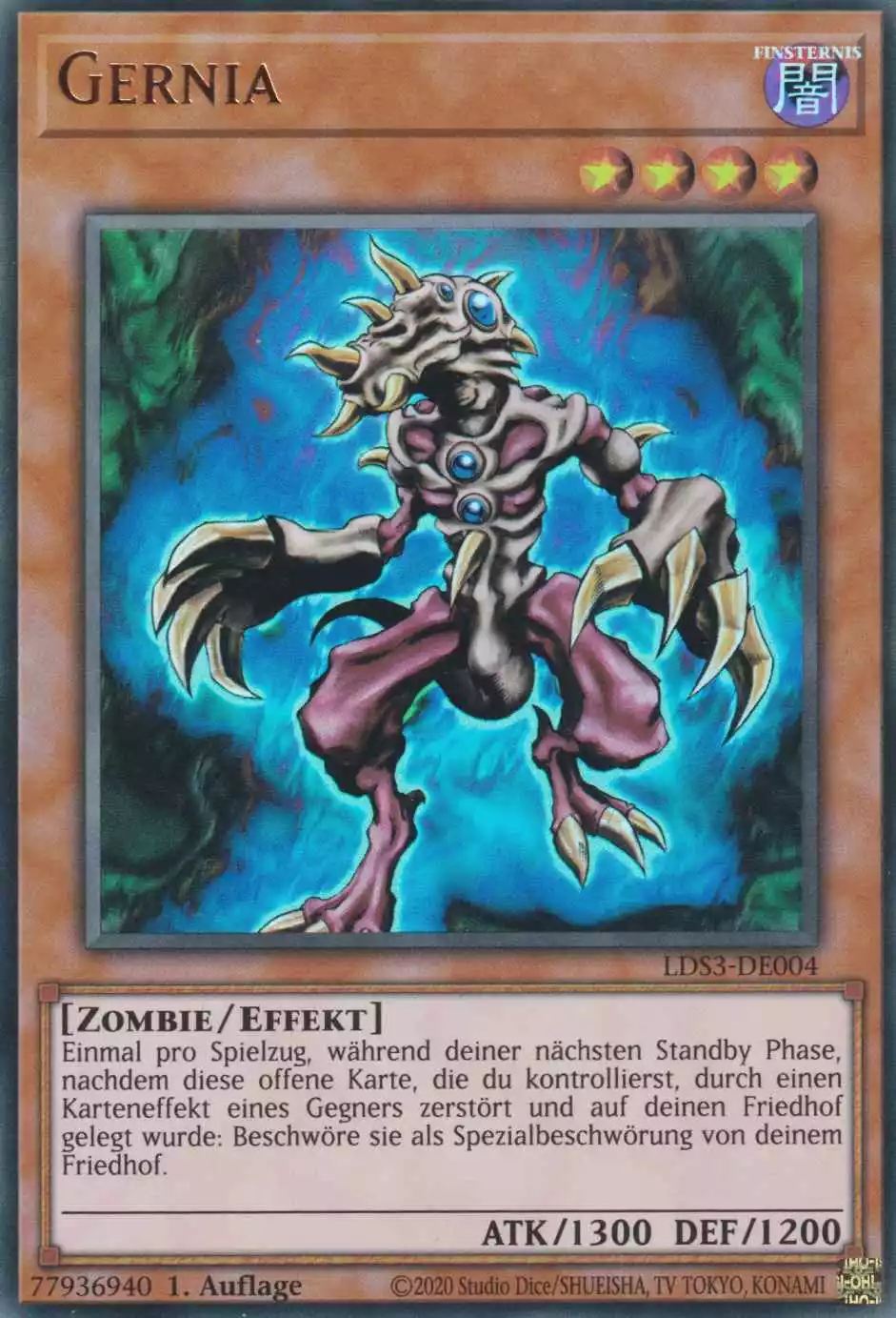 Gernia LDS3-DE004 ist in Ultra Rare Yu-Gi-Oh Karte aus Legendary Duelists Season 3 1.Auflage