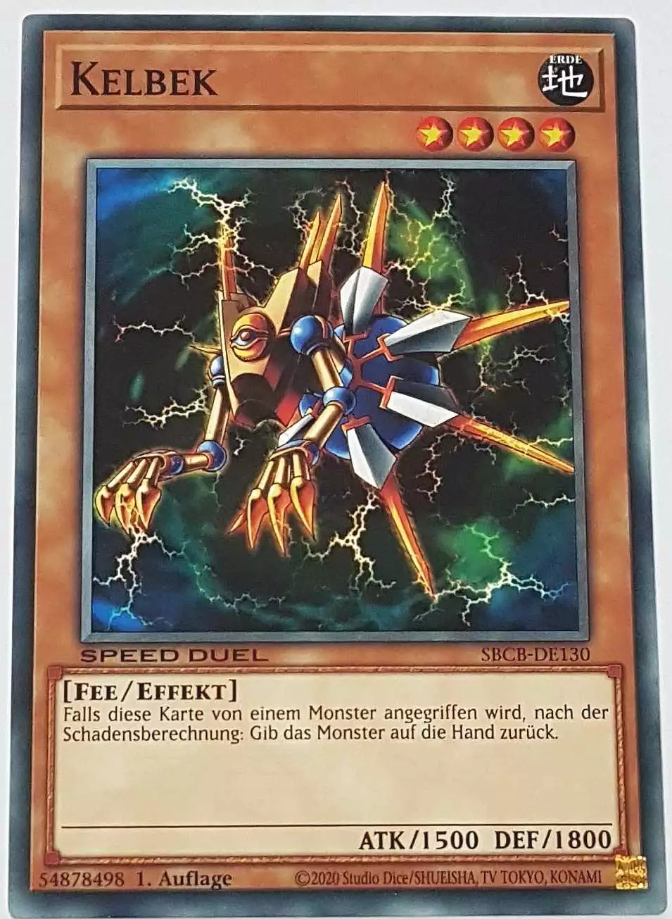 Kelbek SBCB-DE130 ist in Common Yu-Gi-Oh Karte aus Speed Duel Battle City Box 1. Auflage