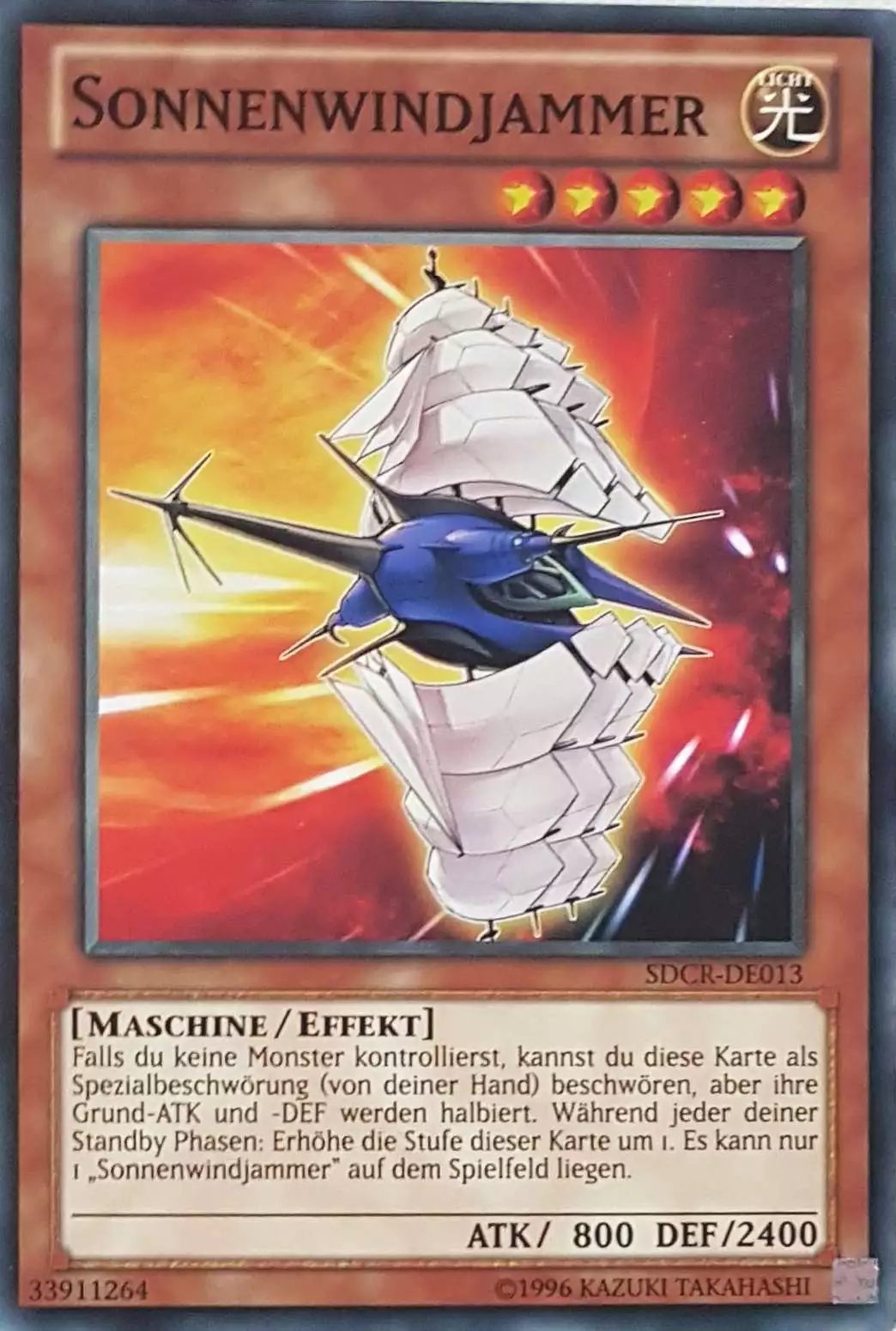 Sonnenwindjammer SDCR-DE013 ist in Common Yu-Gi-Oh Karte aus Cyber Dragon Revolution 