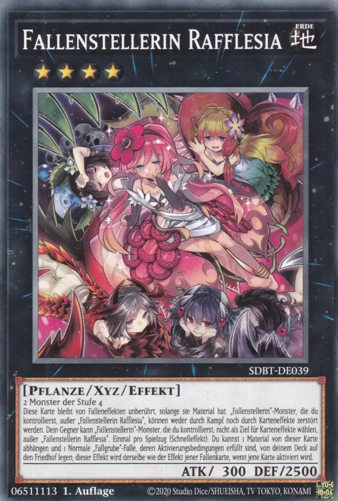 Fallenstellerin Rafflesia SDBT-DE039 ist in Common Yu-Gi-Oh Karte aus Structure Deck: Beware of Traptrix 1.Auflage