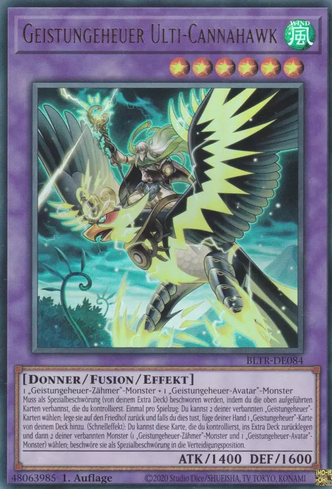 Geistungeheuer Ulti-Cannahawk BLTR-DE084 ist in Ultra Rare Yu-Gi-Oh Karte aus Battles of Legend Terminal Revenge 1.Auflage