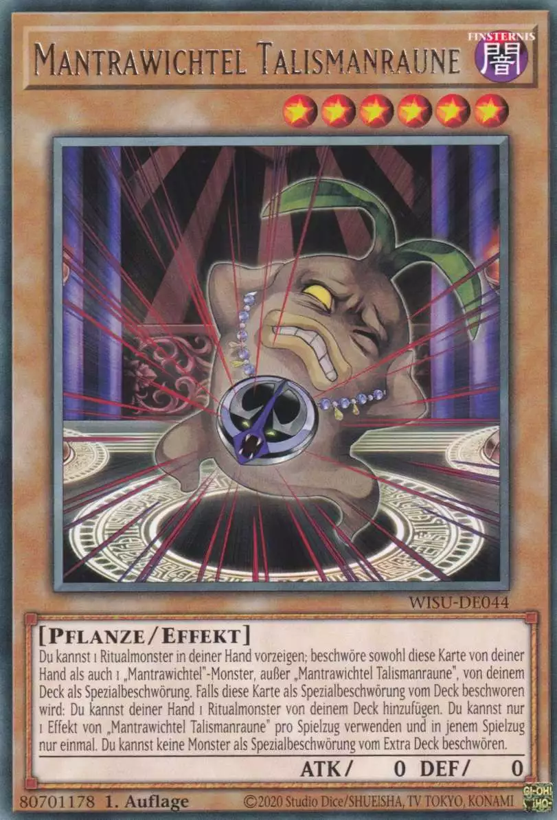 Mantrawichtel Talismanraune WISU-DE044 ist in Rare Yu-Gi-Oh Karte aus Wild Survivors 1.Auflage