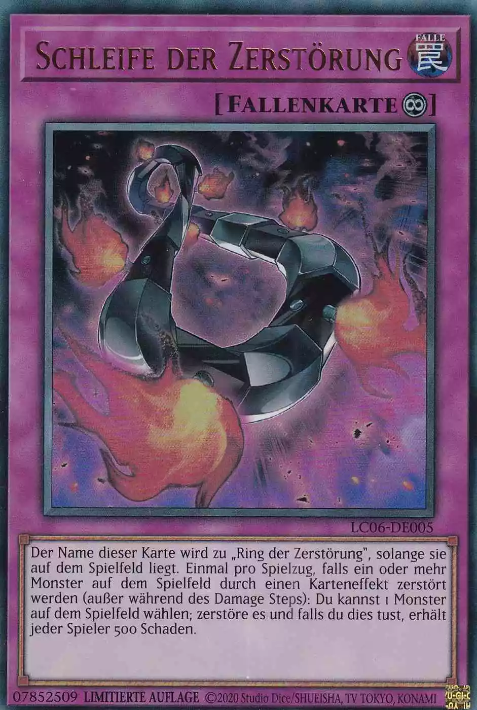 Schleife der Zerstörung LC06-DE005 ist in Ultra Rare Yu-Gi-Oh Karte aus Legendary Collection Kaiba Limitierte Auflage 