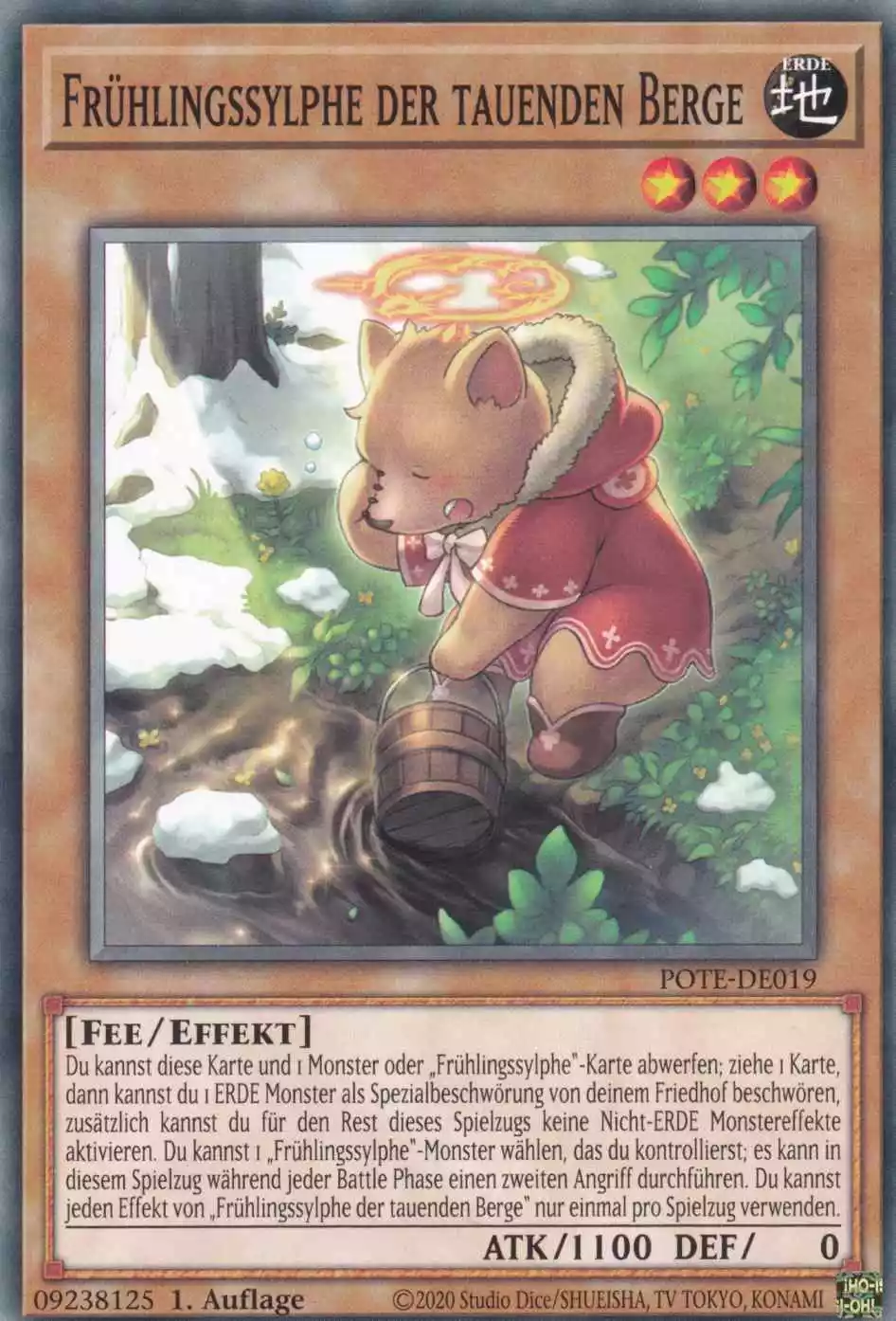 Frühlingssylphe der tauenden Berge POTE-DE019 ist in Common Yu-Gi-Oh Karte aus Power of the Elements 1.Auflage