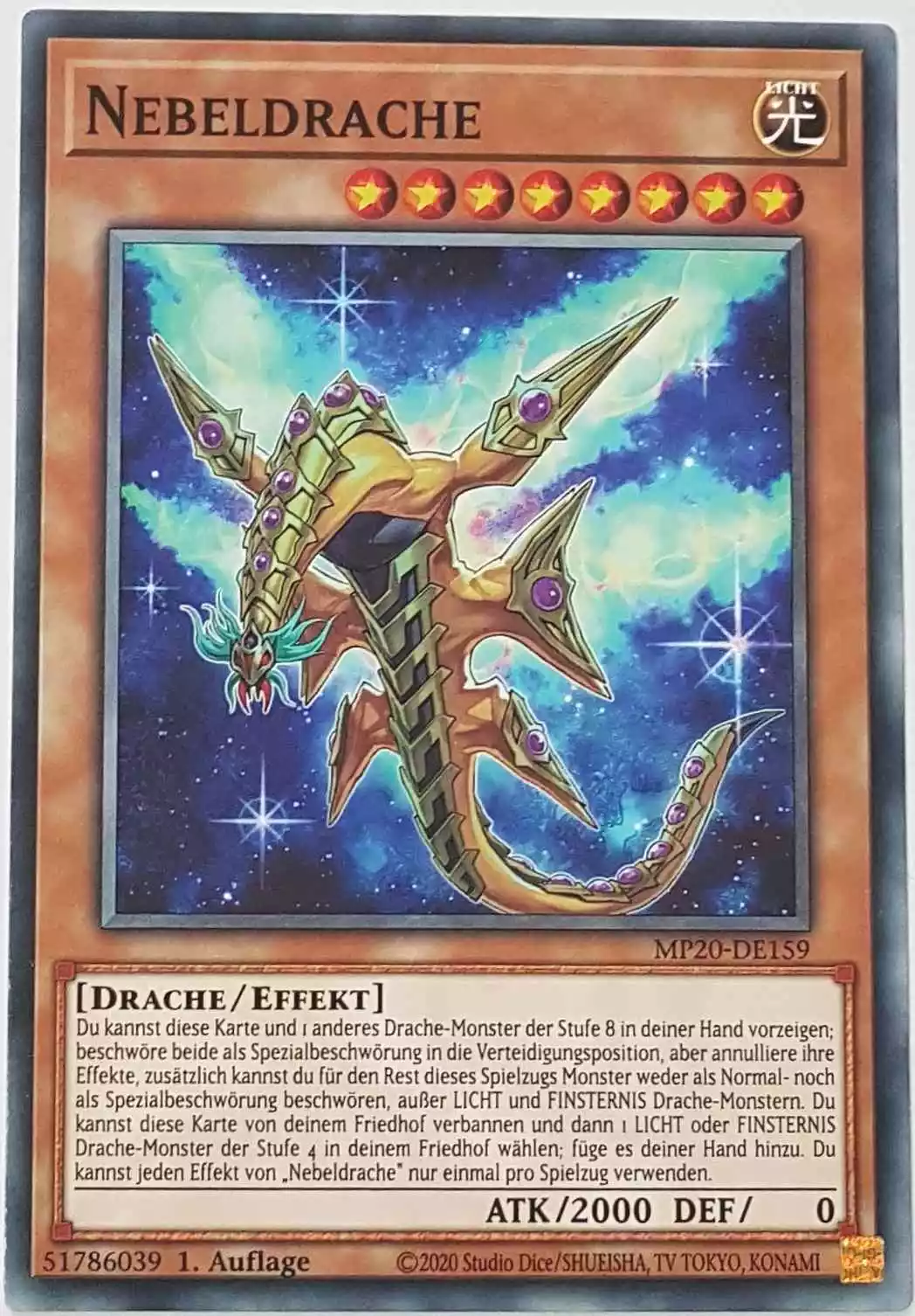 Nebeldrache MP20-DE159 ist in Common Yu-Gi-Oh Karte aus 2020 Tin of Lost Memories 1.Auflage