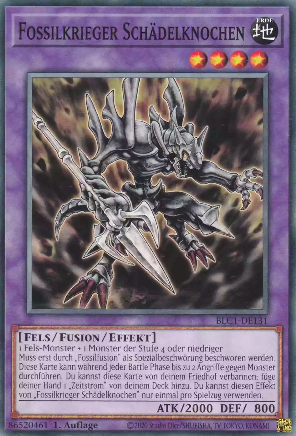 blc1-de131-fossilkrieger-schaedelknochen-common-battles-of-legend-chapter-1 Fossilkrieger Schädelknochen BLC1-DE131 ist in Common Yu-Gi-Oh Karte aus Battles of Legend Chapter 1 1.Auflage