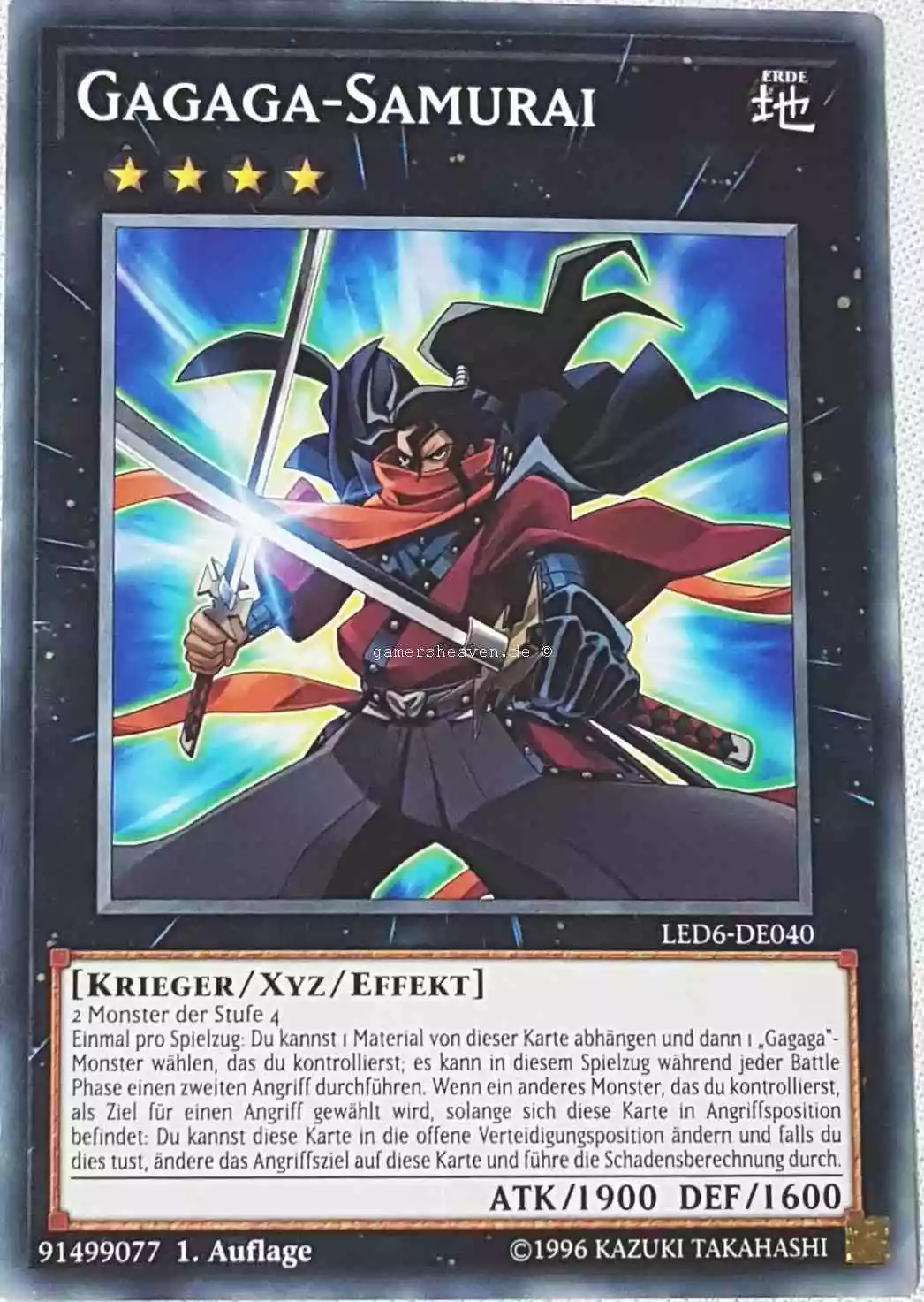 Gagaga-Samurai LED6-DE040 ist in Common aus Legendary Duelists: Magical Hero 1.Auflage