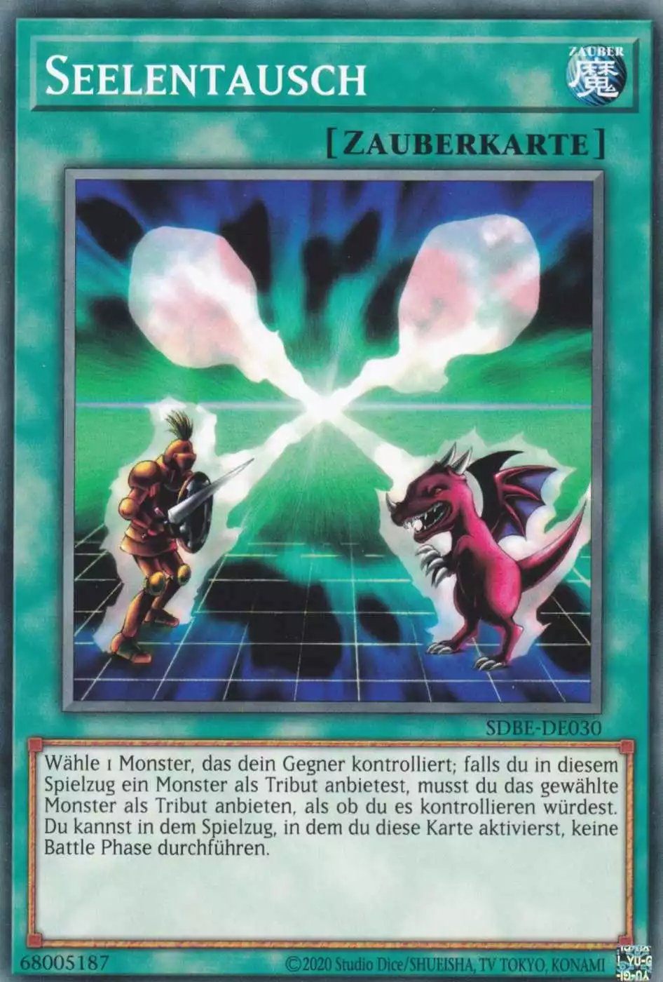 Seelentausch SDBE-DE030 ist in Common Yu-Gi-Oh Karte aus Saga of Blue-Eyes White Dragon unlimitiert