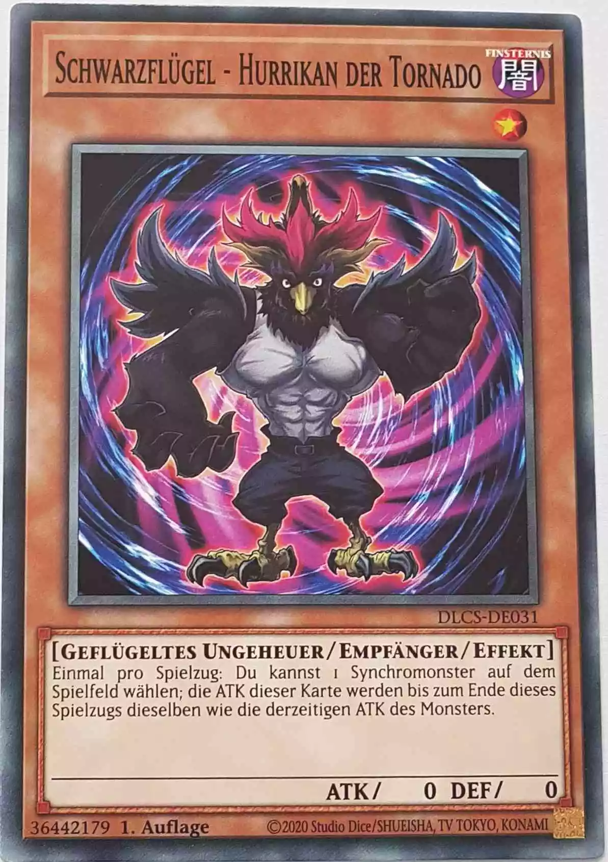 Schwarzflügel - Hurrikan der Tornado DLCS-DE031 ist in Common Yu-Gi-Oh Karte aus Dragons of Legend The Complete Series 1.Auflage
