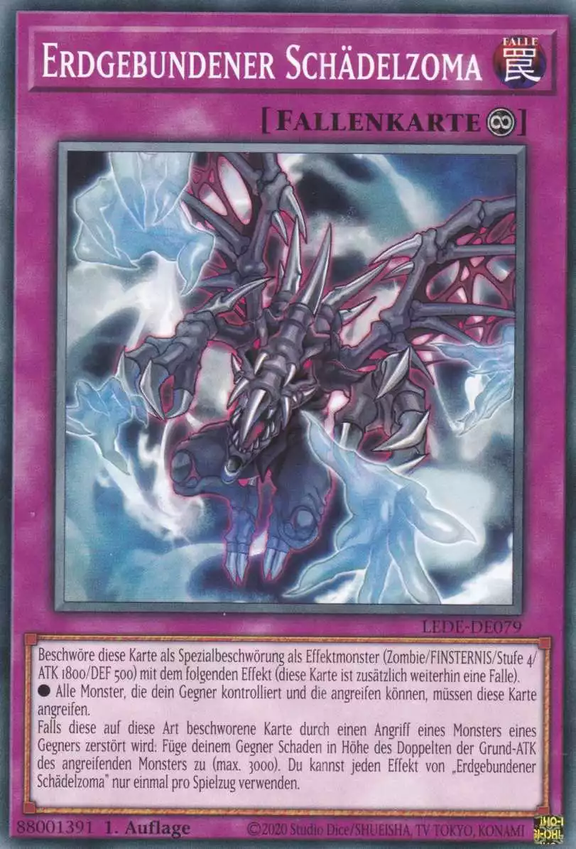 Erdgebundener Schädelzoma LEDE-DE079 ist in Common Yu-Gi-Oh Karte aus Legacy Of Destruction 1.Auflage