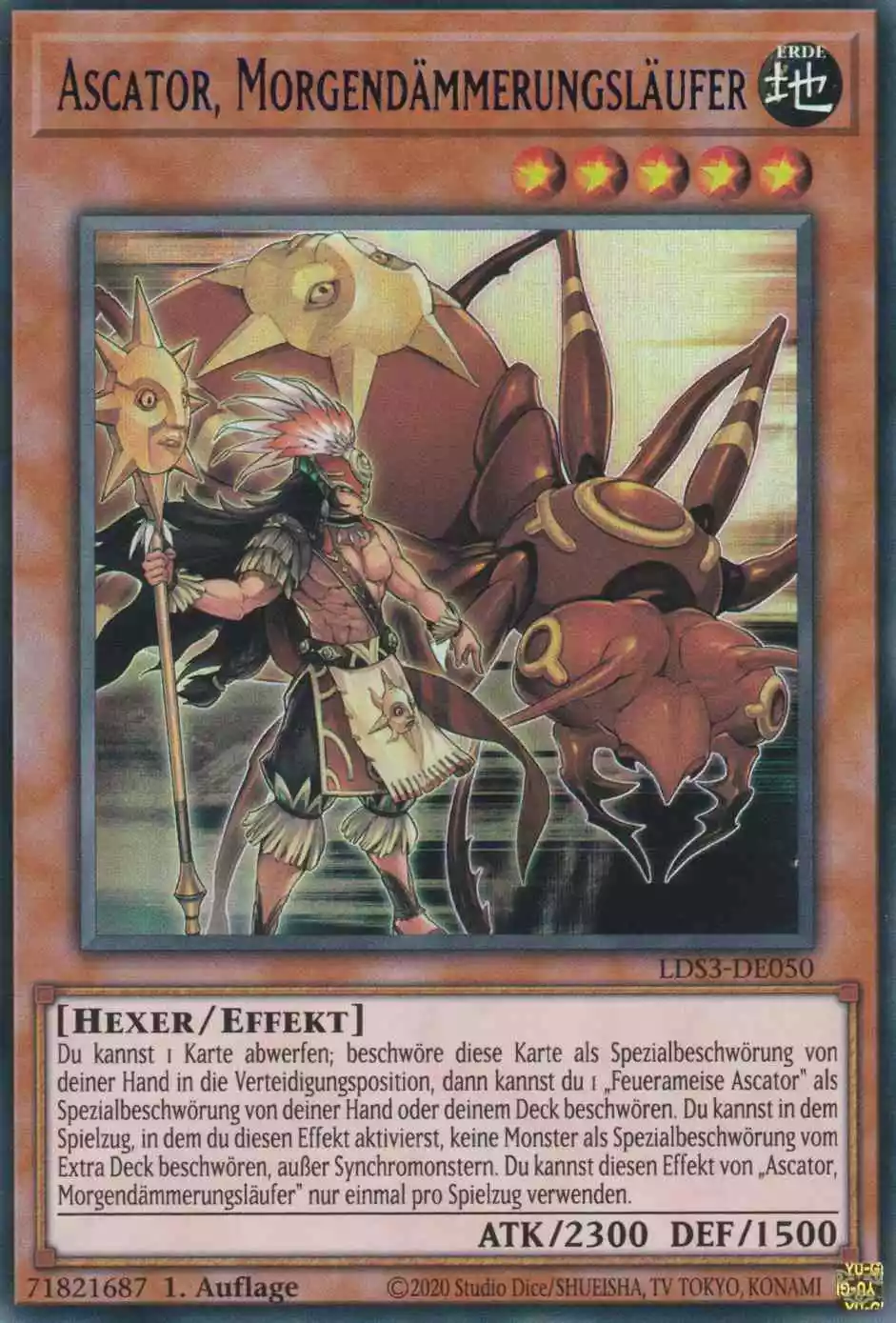 Ascator, Morgendämmerungsläufer (blau) LDS3-DE050 ist in Colorful Ultra Rare Yu-Gi-Oh Karte aus Legendary Duelists Season 3 1.Auflage