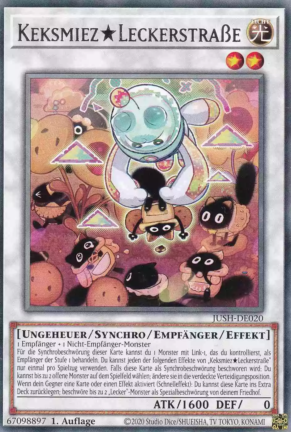 Keksmiez★Leckerstraße JUSH-DE020 ist in Rare Yu-Gi-Oh Karte aus Justice Hunters 1.Auflage